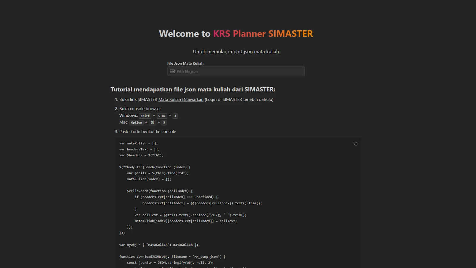 KRS Planner SIMASTER