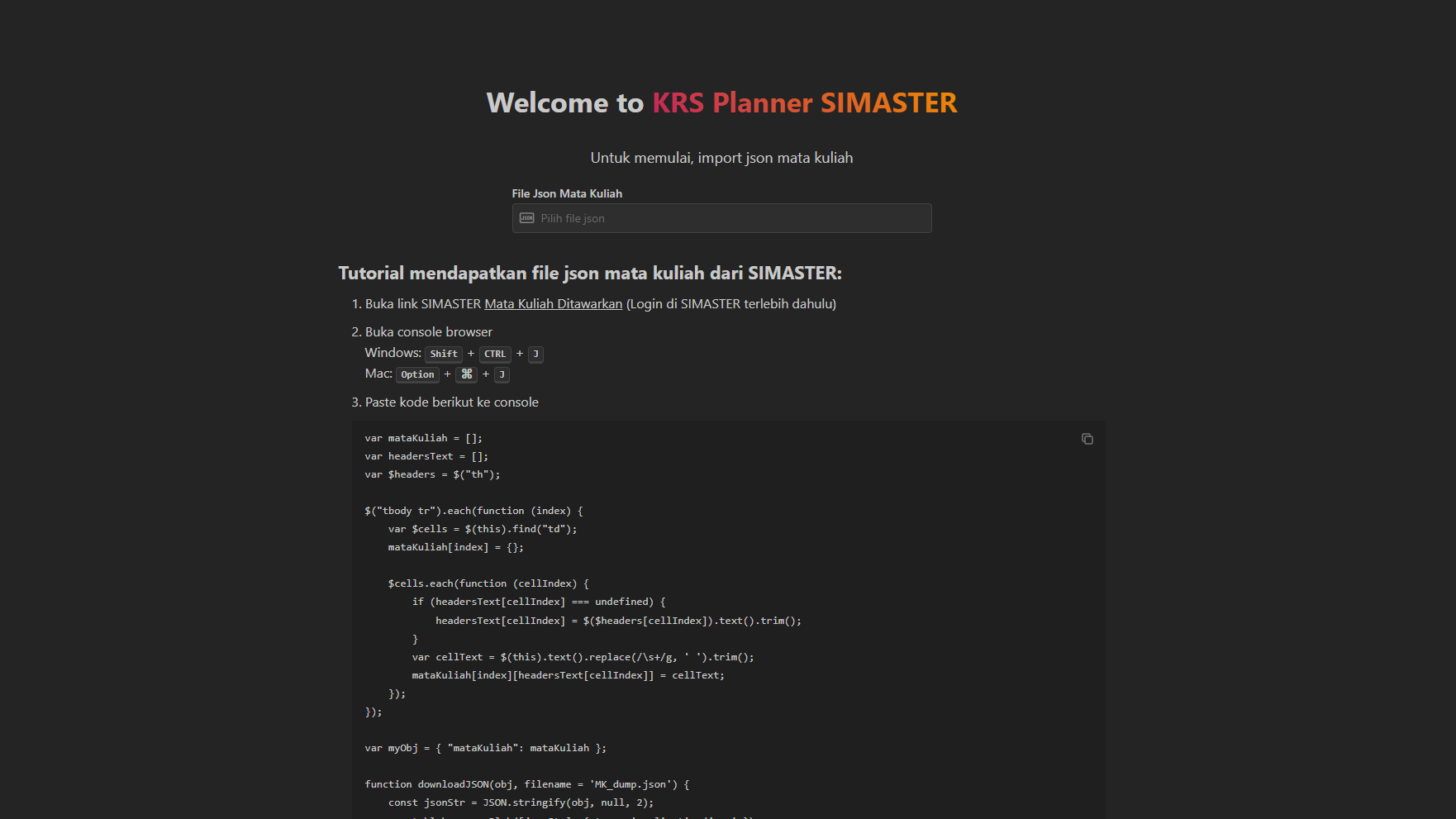 KRS Planner SIMASTER
